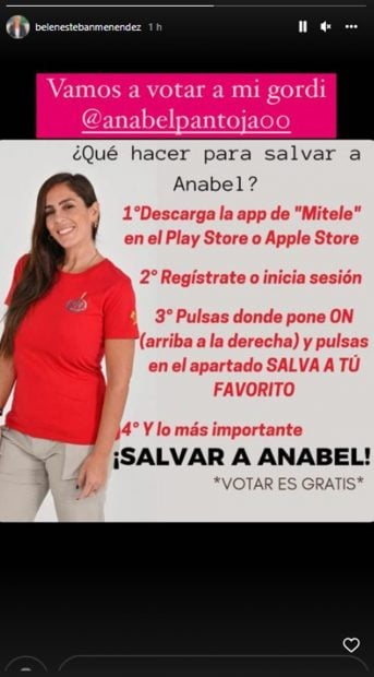Storie de Bel&eacute;n Esteban / Instagram