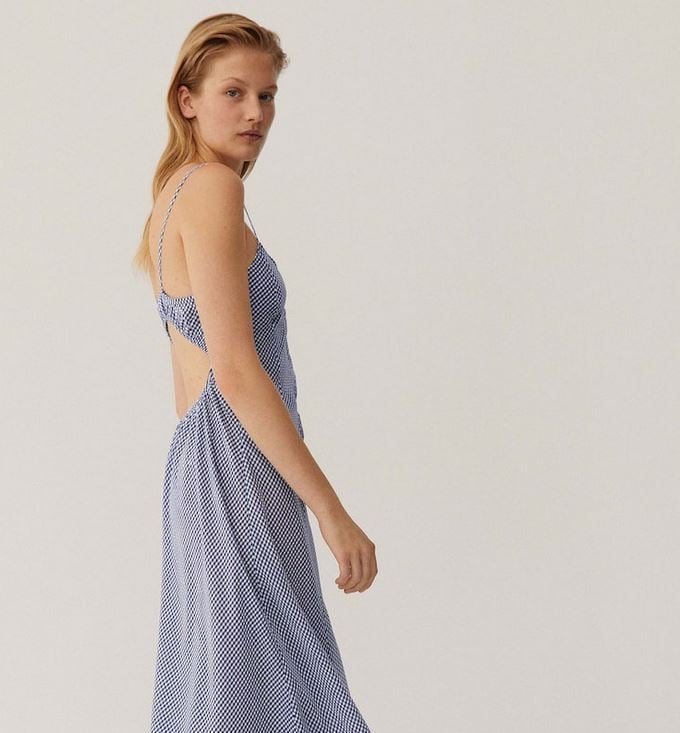 El vestido vichy de Oysho para las chicas m&aacute;s altas