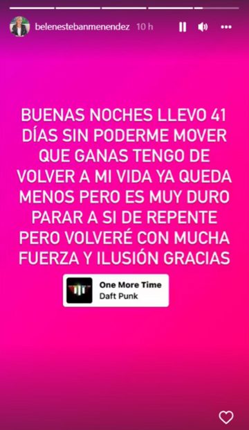Storie de Bel&eacute;n Esteban / Instagram