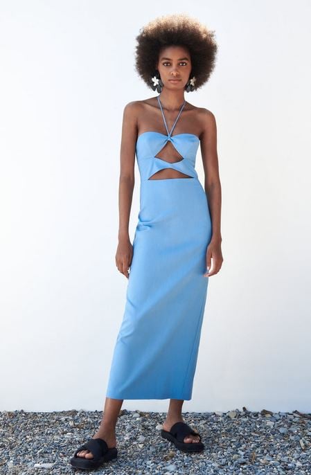 El vestido cut out de Zara con escote coraz&oacute;n para el mejor plan y por menos de 30 euros