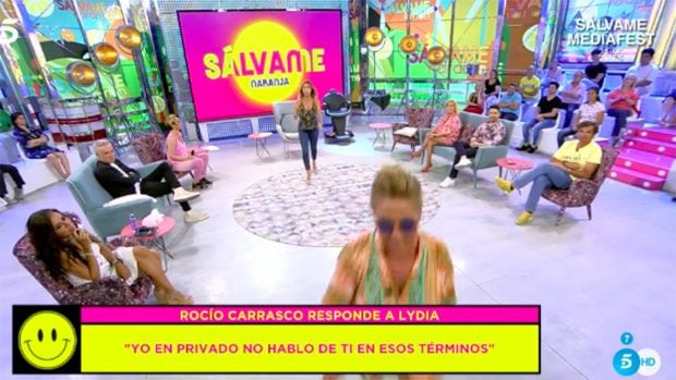 Lydia Lozano se marcha del plat&oacute; de 'S&aacute;lvame' / Telecinco