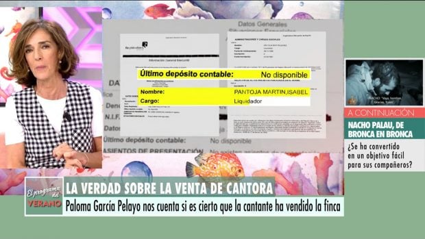 Paloma Garc&iacute;a-Pelayo en 'El Programa del Verano' / Telecinco