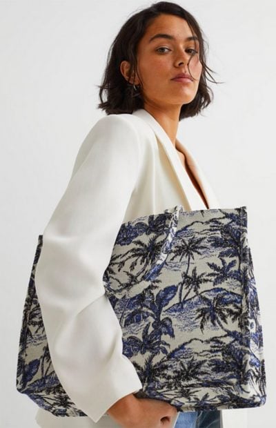 Bolso de H&M estampado en tonos azules / H&M