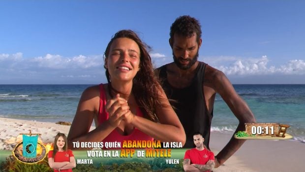 Marta Pe&ntilde;ate y Yulen en 'Supervivientes' / Telecinco