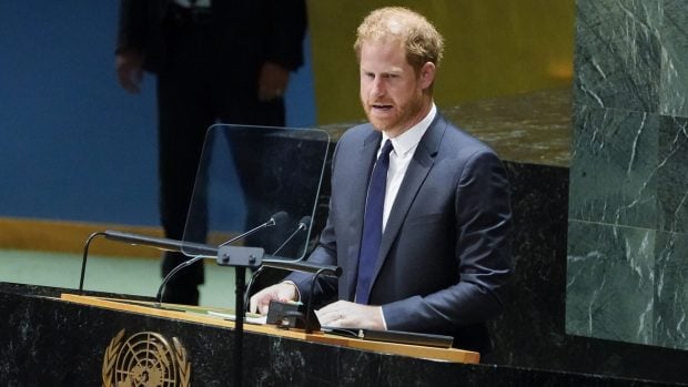 El pr&iacute;ncipe Harry dando un discurso / Gtres