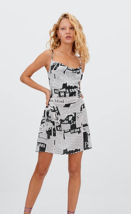 El vestido newspaper de Stradivarius que te recordar&aacute; a Carrie Bradshaw en 'Sexo en Nueva York'