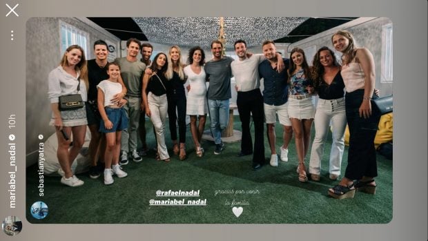 Mery Perell&oacute; junto a Rafa y Maribel Nadal y Sebasti&aacute;n Yatra / Instagram @sebastianyatra