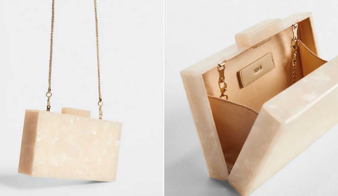 El bolso clutch de Mango con cadena para tu pr&oacute;xima fiesta