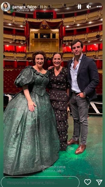 Tamara Falc&oacute; e &Iacute;&ntilde;igo Onieva en el Teatro Real / Instagram @tamara_falco