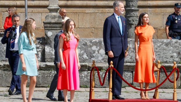 La Familia Real espa&ntilde;ola en Santiago de Compostela, Galicia / Gtres