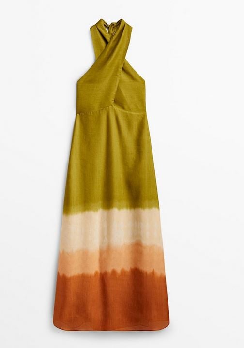 El vestido de escote halter de Massimo Dutti para un d&iacute;a especial con amigos