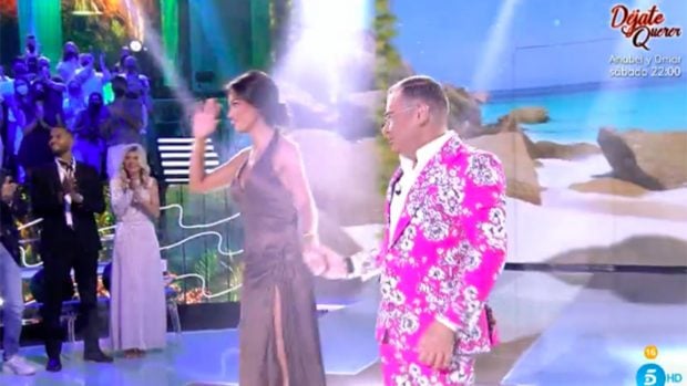 Lara &Aacute;lvarez y Jorge Javier V&aacute;zquez en el plat&oacute; / Telecinco