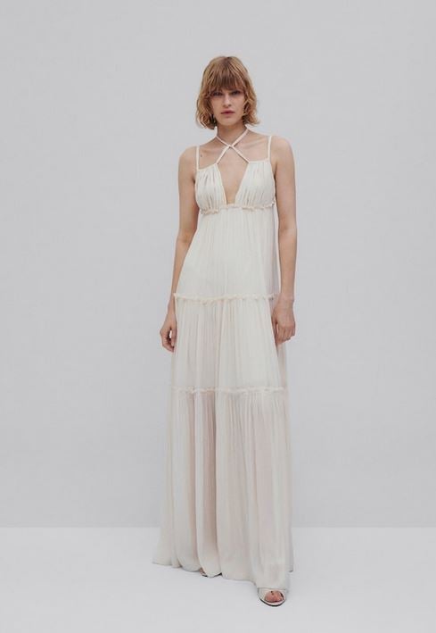 El vestido plisado de Massimo Dutti Studio de estilo griego