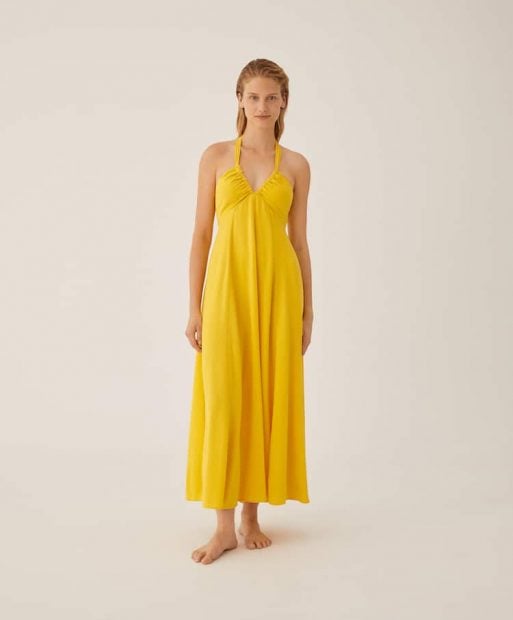 Vestido amarillo Oysho