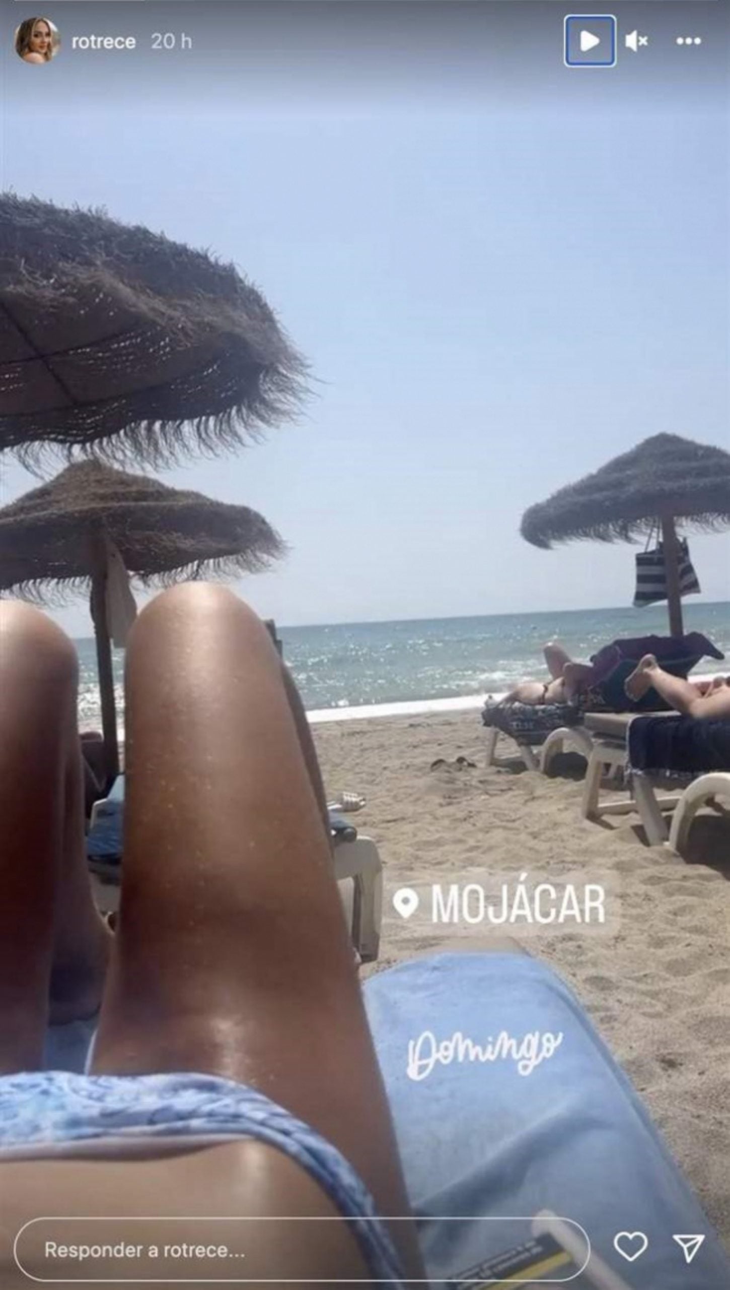 Roc&iacute;o Flores, en Moj&aacute;car / Instagram
