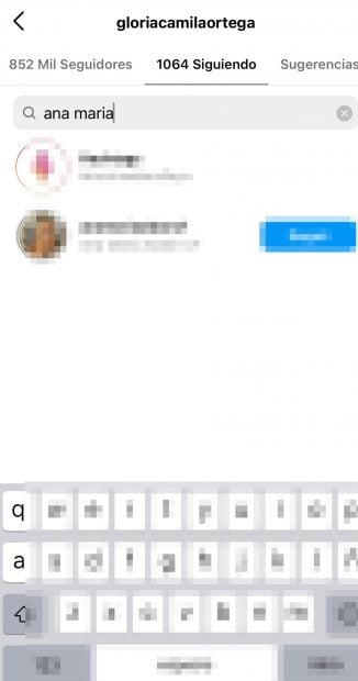 Gloria Camila ha dejado de seguir a Ana Mar&iacute;a en Instagram / Redes Sociales 