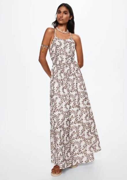 Vestido bordado Mango
