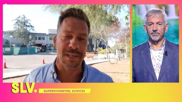 Nacho Palau en conexi&oacute;n con 'Supervivientes' / Telecinco
