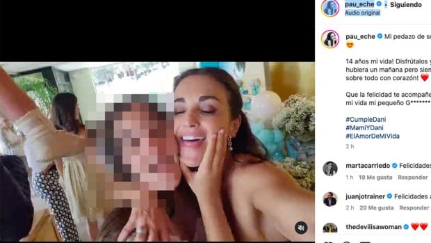 Paula Echevarr&iacute;a felicita a su hija a trav&eacute;s de las redes sociales / Instagram @pau_eche