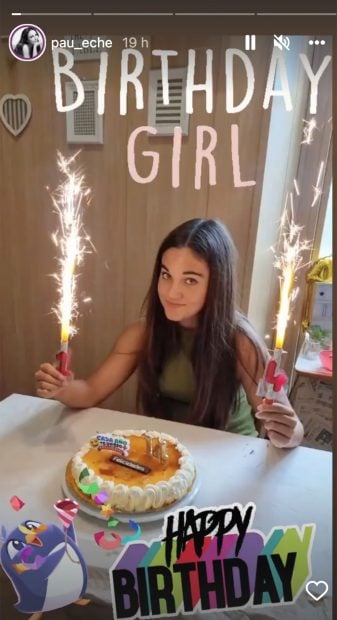 Paula Echevarr&iacute;a en el cumplea&ntilde;os de su hija / Instagram