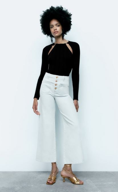 Los pantalones leg cropped de Zara que hace efecto 'piernas largas&rsquo;