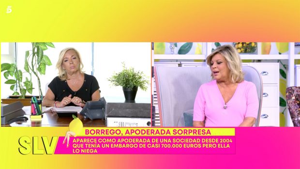 Terelu Campos y Carmen Borrego en 'S&aacute;lvame' / Telecinco