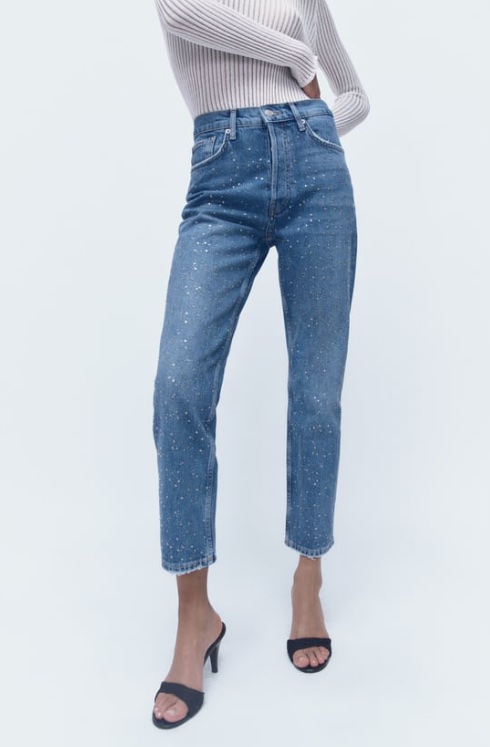 Jeans brillos Zara
