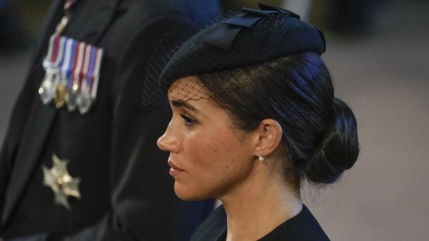 Meghan Markle con semblante serio / Gtres