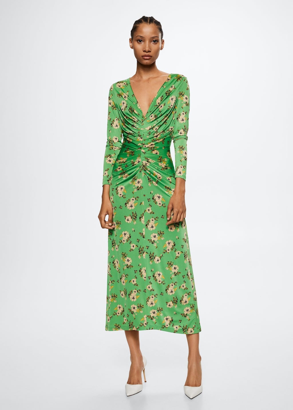 Vestido flores Mango