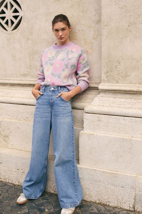 Los jeans wideleg de Mango Outlet que hará el efecto piernas infinitas