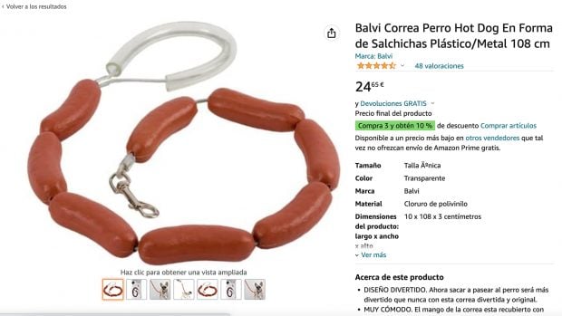 Correa para perro / Amazon