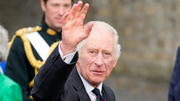 El Rey Carlos III saludando / Gtres