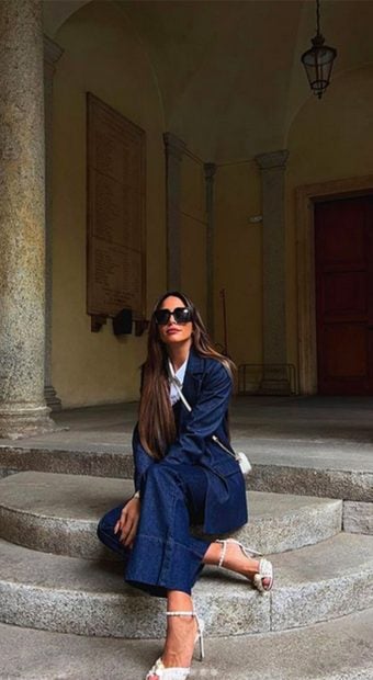 Roc&iacute;o Osorno luciendo un look tejano / Instagram @rocioosorno