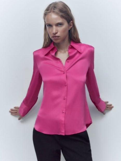 Blusa satinada Zara