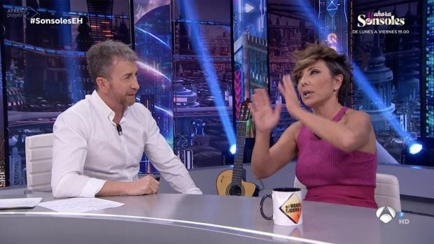Sonsoles &Oacute;nega durante su entrevista con Pablo Motos en 'El Hormiguero' / Antena 3