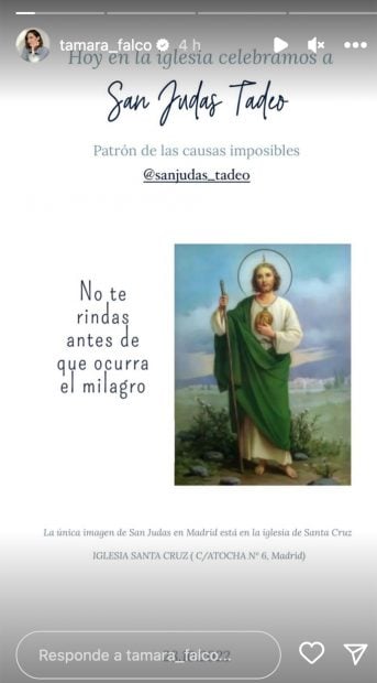 Tamara Falc&oacute; / Instagram