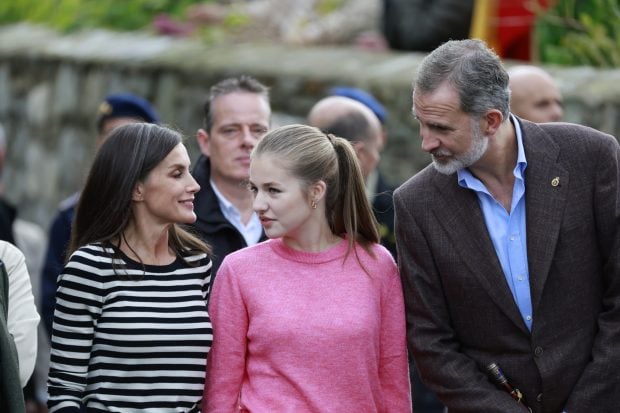 Felipe, Leonor y Letizia en Cadavedo / Gtres