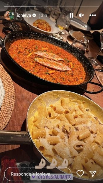 I&ntilde;igo Onieva en un restaurante / Instagram