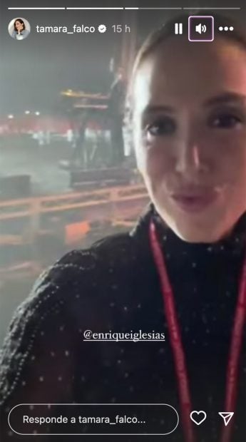 Tamara Fac&oacute; en el concierto de Enrique Iglesias / Instagram