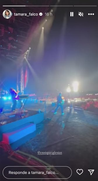 Tamara Fac&oacute; en el concierto de Enrique Iglesias / Instagram