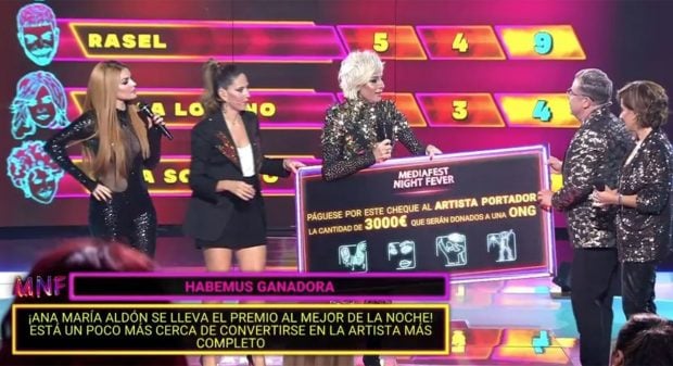 Ana María Aldón en el 'Mediafest Night Fever' / Telecinco