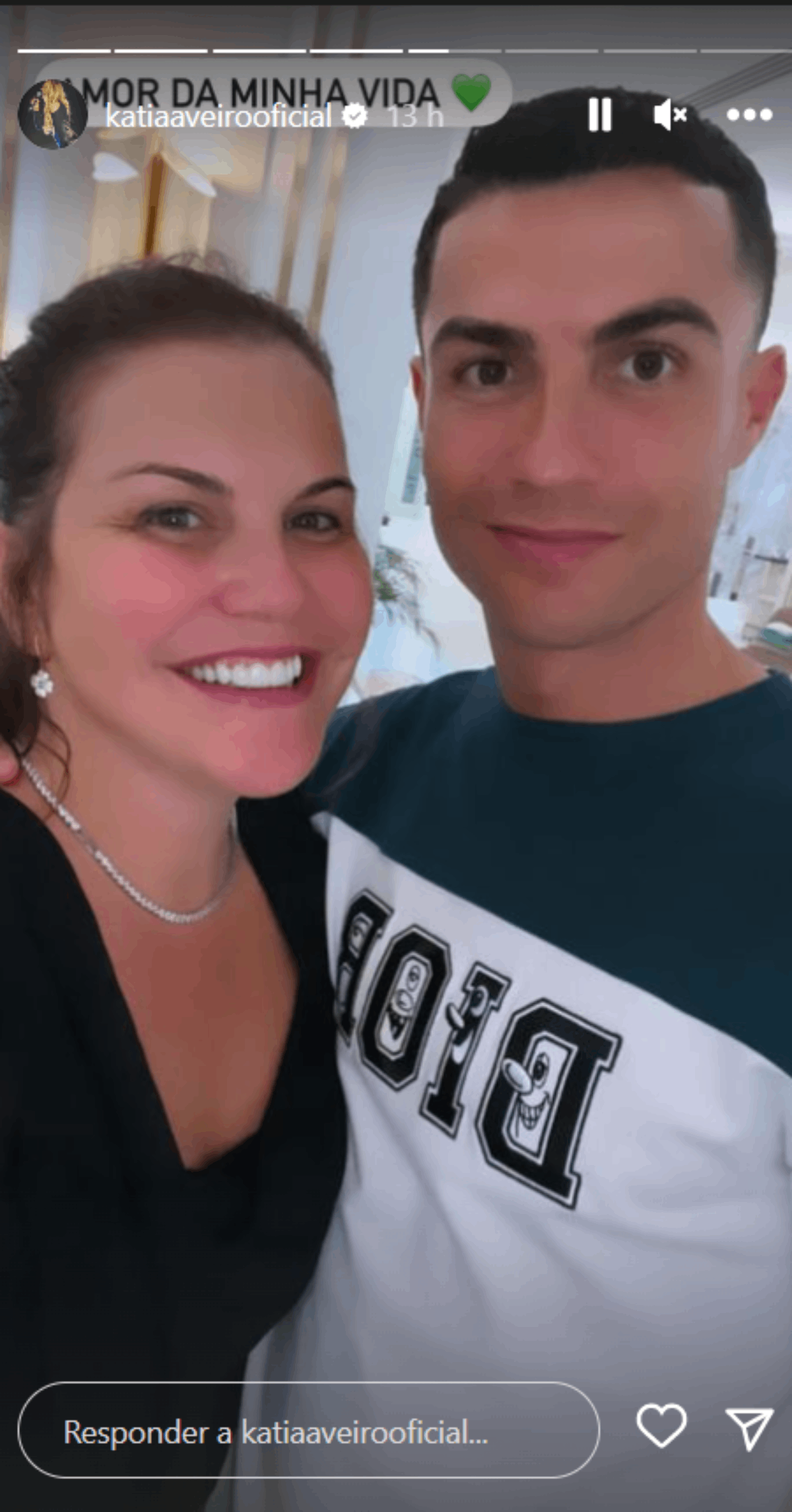 Katia y Cristiano, en la cena / Instagram