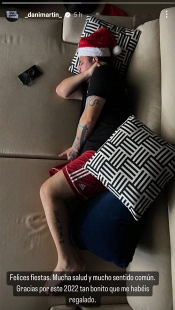 Dani Mart&iacute;n felicitando la Navidad / Instagram