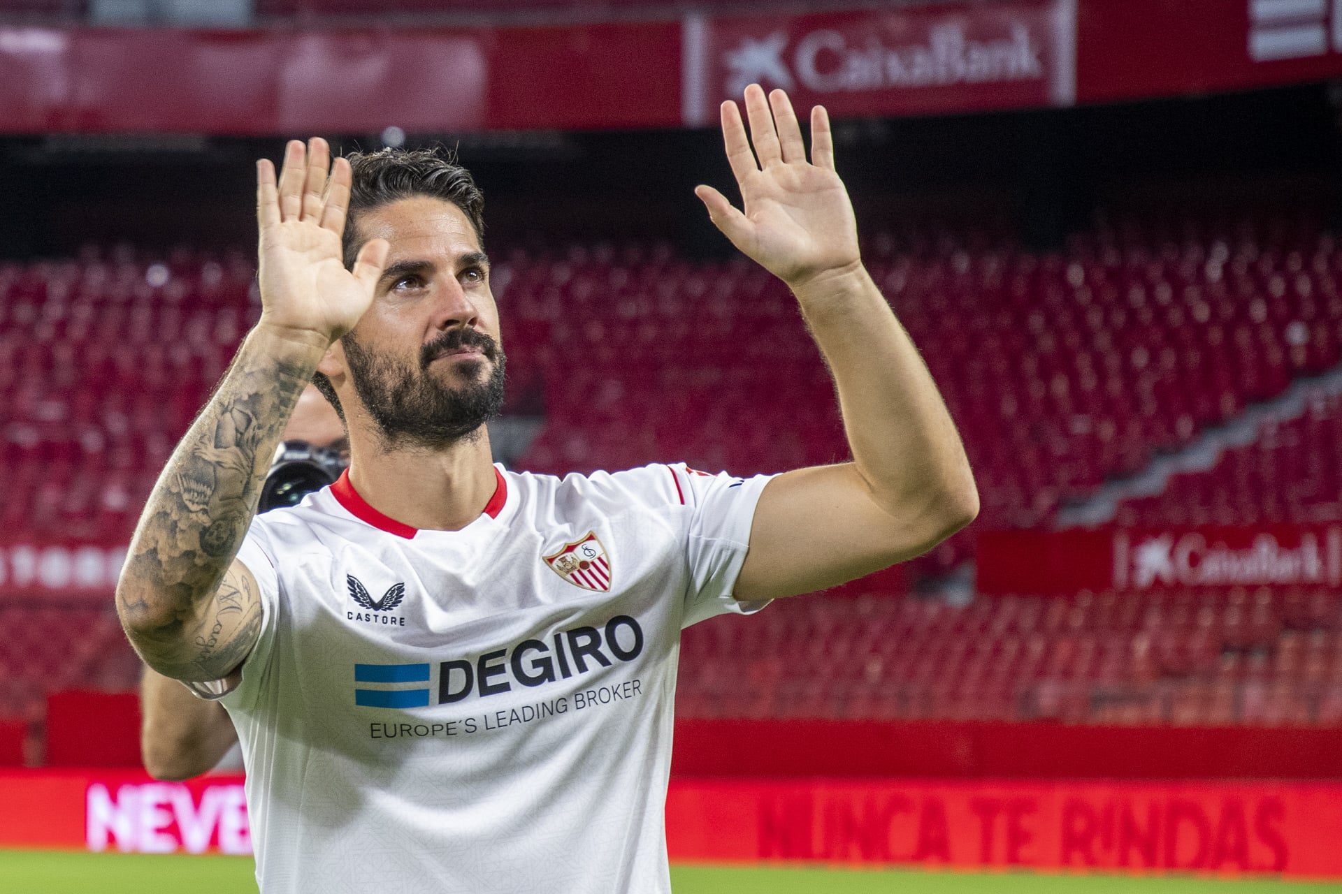 Isco, durante su presentación con el Sevilla / Gtres