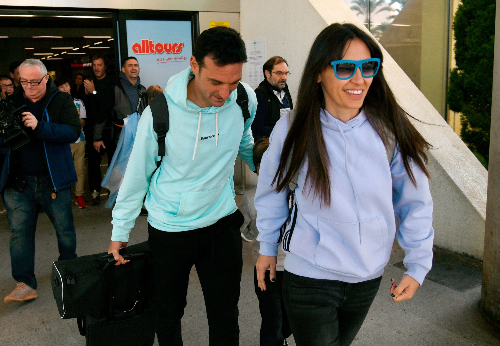 El seleccionador argentino y su mujer Elisa / Gtres