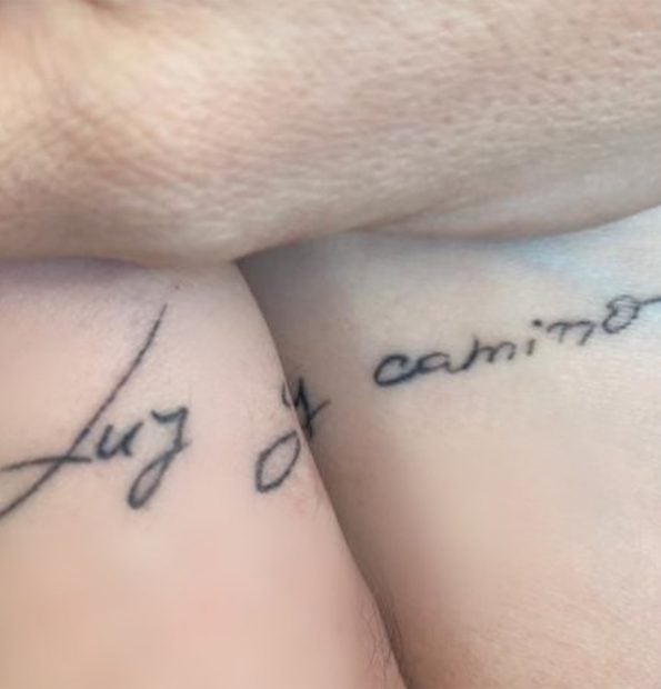 Tatuaje en com&uacute;n de Patricia Pardo y Christian G&aacute;lvez / Instagram