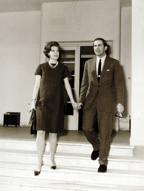 Constantino de Grecia junto a su esposa Ana Mar&iacute;a. / Gtres