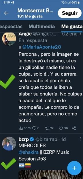 'Me gustas' de Montserrat Bernabeu / Twitter
