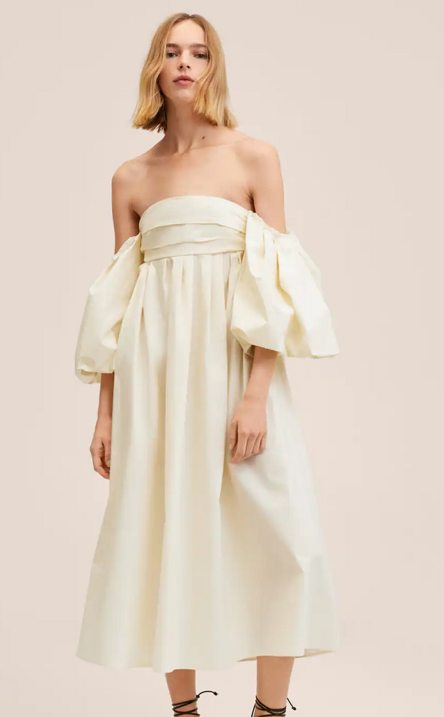 Furor por el vestido de alta costura de Mango Outlet a un precio de locos