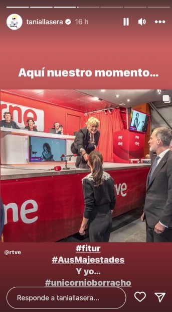 Letizia saludando a TVE / Instagram